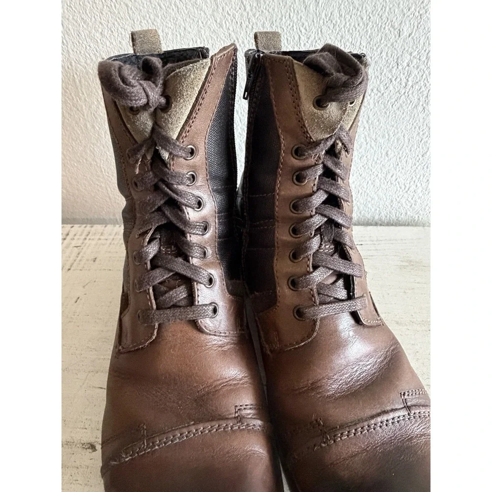 Alfani Grouch Men's Lace Up & Zip Boots Size Two-Tone 9‎